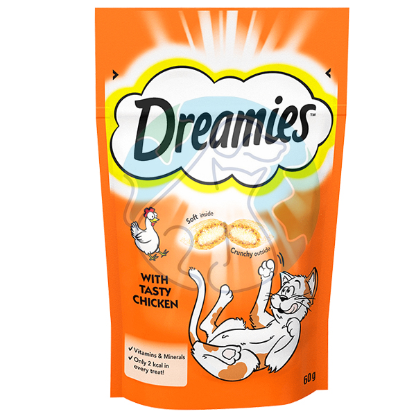 تشویقی مغزدار گربه طعم مرغ 60گرمی Dreamies